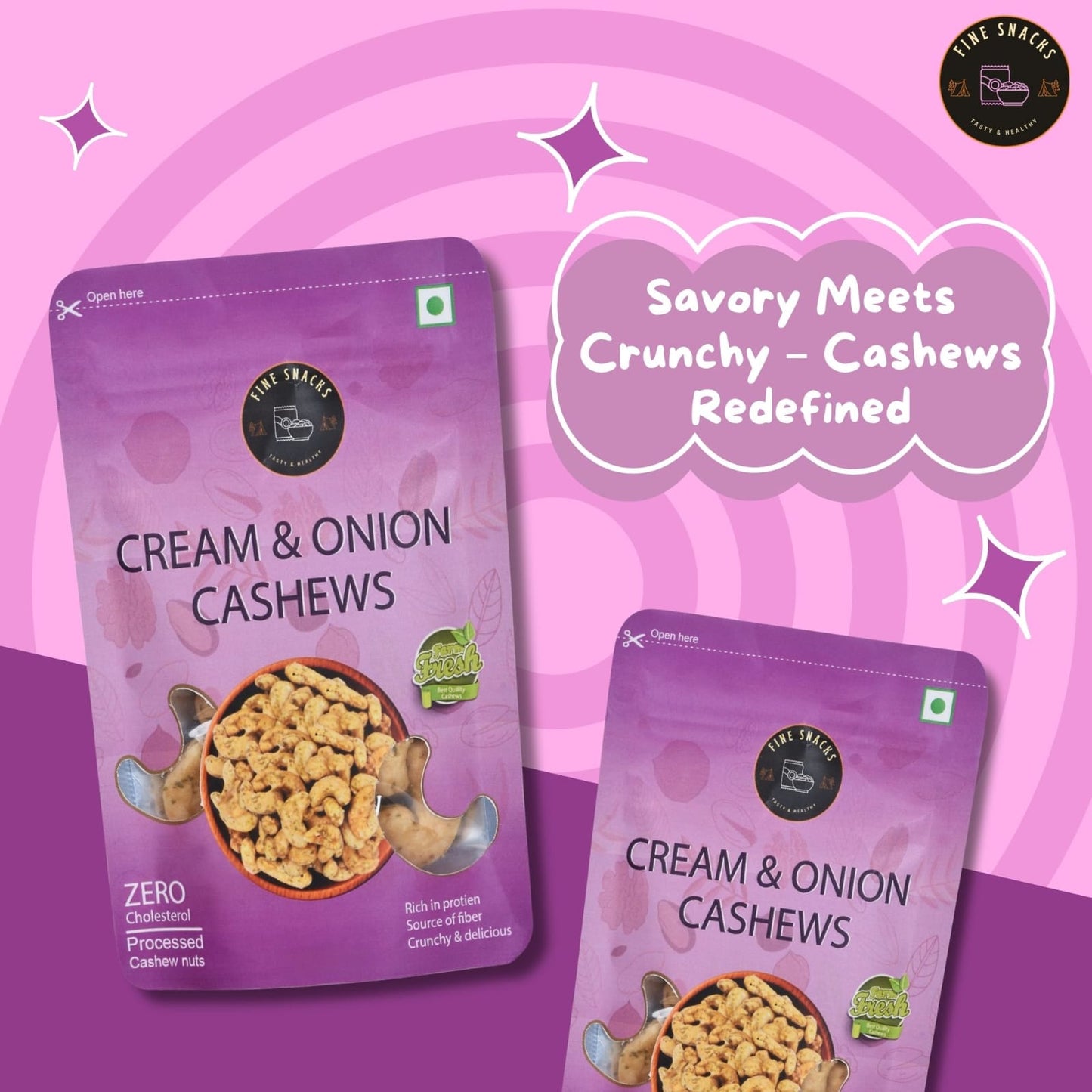 CREAM & ONION CASHEWS