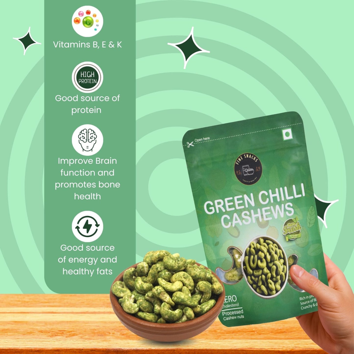 GREEN CHILLI CASHEWS