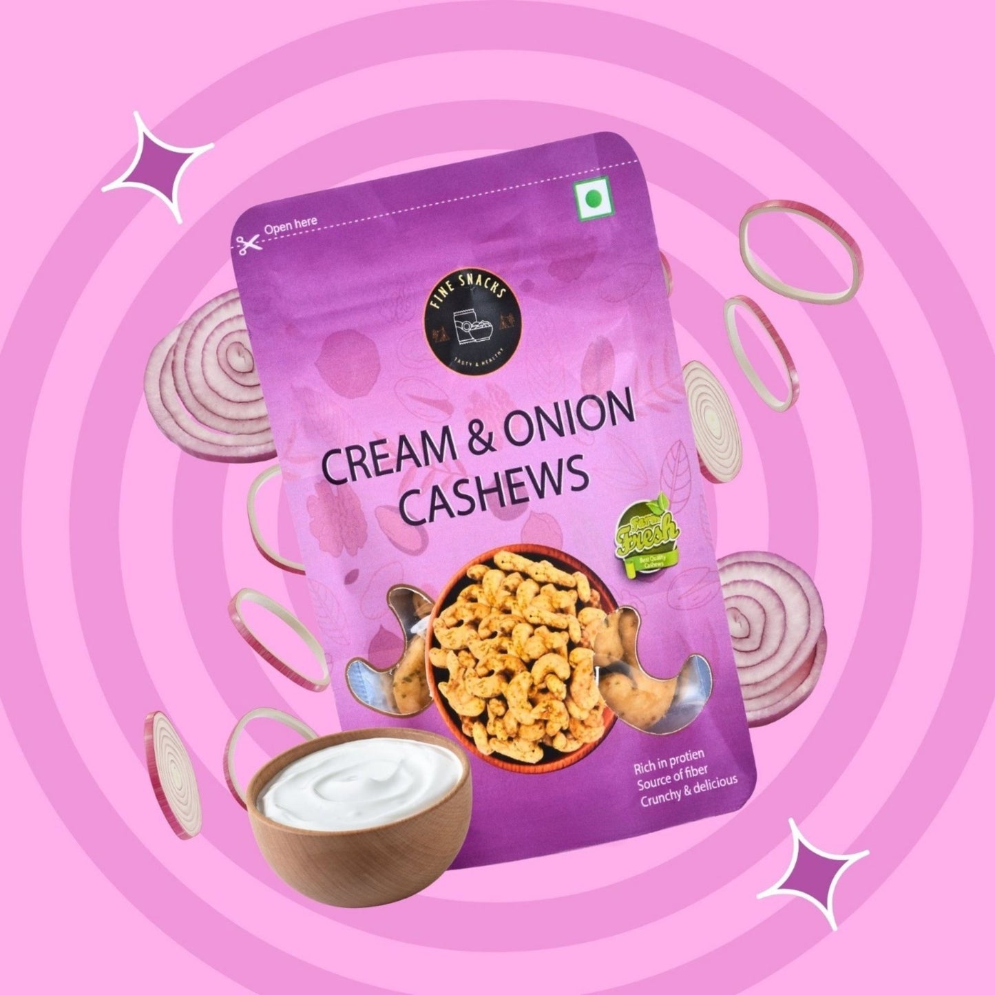 CREAM & ONION CASHEWS