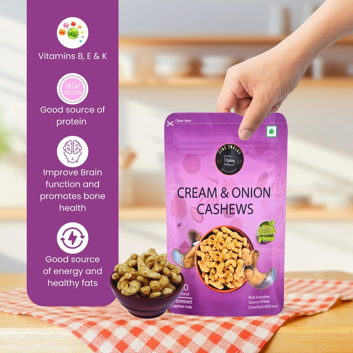 CREAM & ONION CASHEWS